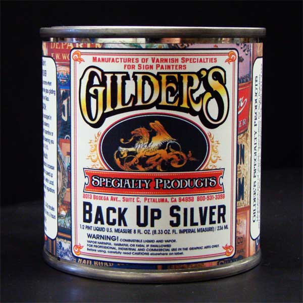 Gilders Gold Leaf Backup Paint 1/2 Pint - Silver